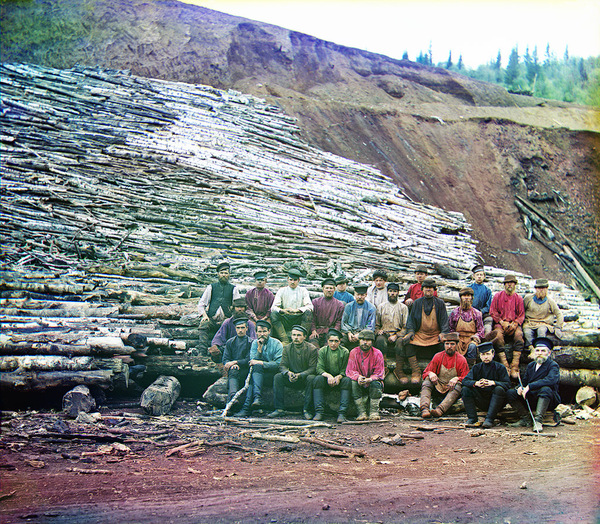 Накатка дров для обжига руды.1910г.