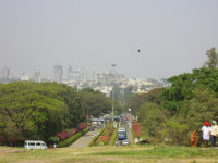 Вид на город с центрального холма